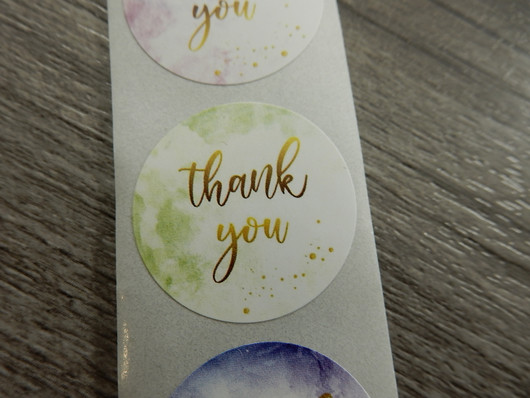 Thank you tarra, 25mm, moniväri, 10kpl