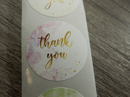 Thank you tarra, 25mm, moniväri, 10kpl