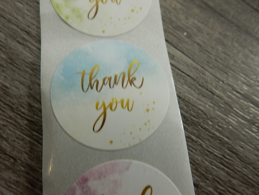 Thank you tarra, 25mm, moniväri, 10kpl
