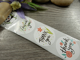 Thank you tarra, 25mm, moniväri, 10kpl