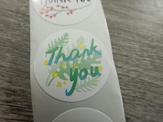 Thank you tarra, 25mm, moniväri, 10kpl