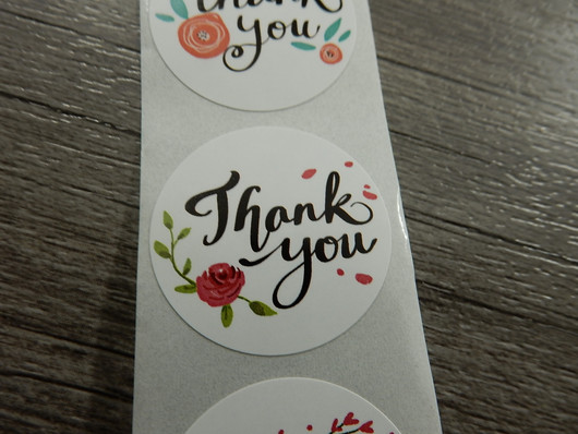 Thank you tarra, 25mm, moniväri, 10kpl
