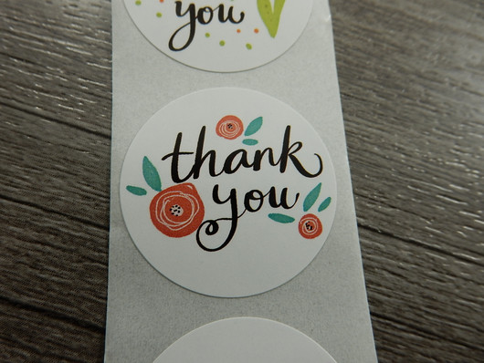 Thank you tarra, 25mm, moniväri, 10kpl