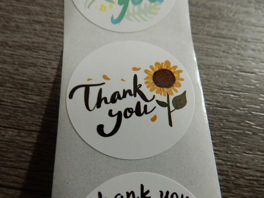 Thank you tarra, 25mm, moniväri, 10kpl