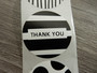 Thank you tarra, 38mm, musta-valkoinen, 10kpl