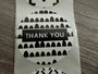 Thank you tarra, 38mm, musta-valkoinen, 10kpl