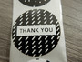 Thank you tarra, 38mm, musta-valkoinen, 10kpl