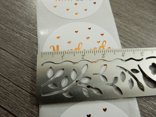 Handmade with love tarra, 38mm, valkoinen-ruusukulta, 10kpl
