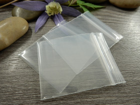 Salpapussi, 4x5cm, kirkas/valkoinen, 1kpl