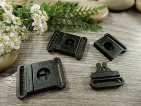 Kiinnitysklipsi, 15mm, musta, 1kpl