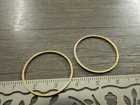 Linkki ympyrä matta, 25x0.8x0.8mm, umpi, kulta/rst, 1kpl