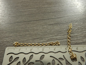 Säätöketju ovaali, 4.5-5cm, rst/kulta, 10kpl