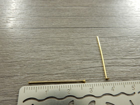 Korupiikki tasapää, 25x0.6mm, 16K kulta/rst, 50kpl