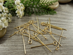 Korupiikki silmukka, 22x0.6mm, rst/vaaleakulta, 50kpl