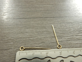 Korupiikki silmukka, 22x0.6mm, rst/vaaleakulta, 50kpl