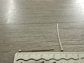 Korupiikki pallopää, 30x0.5mm, 24K vaaleakulta/rst, 50kpl