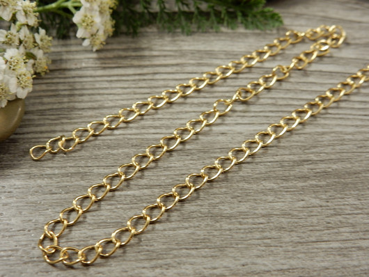 Twistketju, 4x3x0.5mm, rst/kulta, 1m
