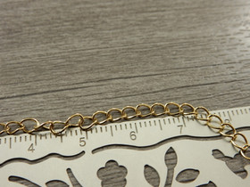 Twistketju, 4x3x0.5mm, PVD/kulta/rst , 1m