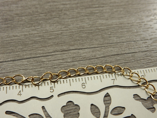Twistketju, 4x3x0.5mm, rst/kulta, 1m