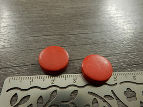 Puuhelmi, 15mm, punainen, 10kpl