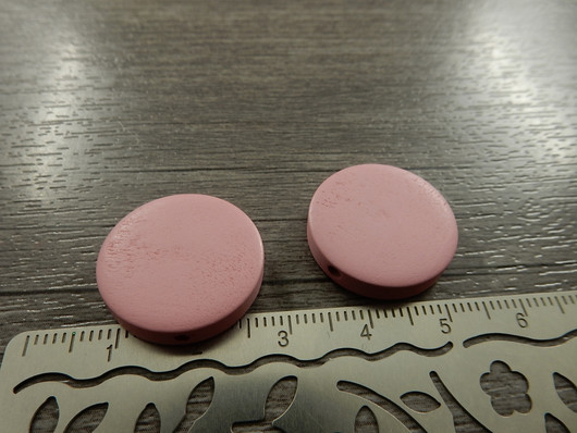 Puuhelmi, 20mm, pinkki, 1kpl