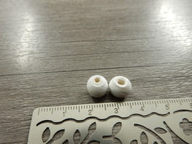 Puuhelmi, 7x8mm, valkoinen, 20kpl