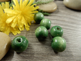 Puuhelmi, 10x9mm, vihreä, 10kpl