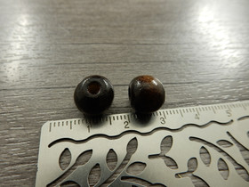 Puuhelmi, 10x9mm, ruskea, 10kpl