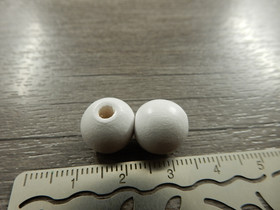 Puuhelmi, 11x12mm, valkoinen, 10kpl