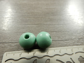 Puuhelmi, 11x12mm, minttu, 10kpl