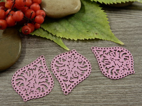 Pisarariipus/linkki, 27x21mm, pinkki, 1kpl