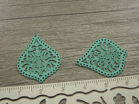 Pisarariipus/linkki, 27x21mm, vihreä, 1kpl