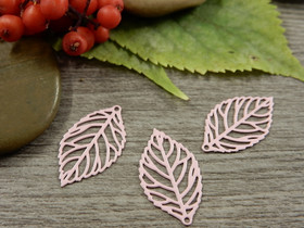 Lehtiriipus 20x11mm, vaaleanpunainen, 1kpl