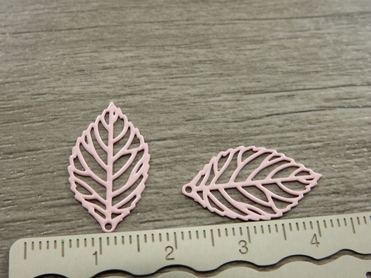 Lehtiriipus 20x11mm, vaaleanpunainen, 1kpl