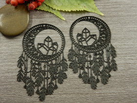 Unisieppaririipus kristalli, 58x35mm, musta, 1kpl