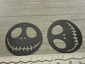 Pääkalloriipus, 36x37mm, musta, 1kpl