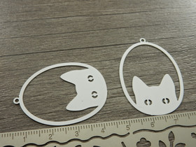 Kissariipus, 37x28mm, valkoinen, 1kpl