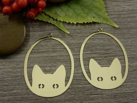 Kissariipus, 37x28mm, vaaleakulta, 1kpl