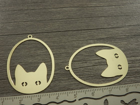 Kissariipus, 37x28mm, vaaleakulta, 1kpl