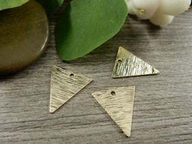 Kolmioriipus, 13x12mm, 24K/ vaaleakulta, 1kpl