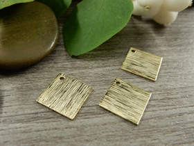 Neliöriipus, 14x14mm, 24K/ vaaleakulta, 1kpl