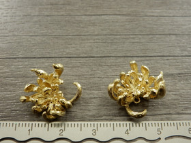 Kukkariipus/linkki, 19x18mm, vaaleakulta, 1kpl