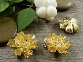 Kukkariipus, 20x18mm, kulta, 1kpl