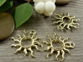 Aurinkoriipus, 26x25mm, kulta, 1kpl