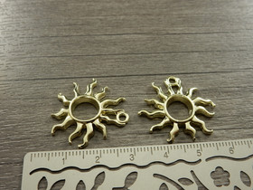 Aurinkoriipus, 26x25mm, kulta, 1kpl