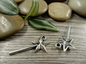 Taikasauvariipus, 26x13mm, kromi, 1kpl