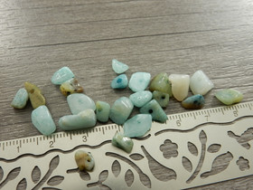 Kivisiruhelmi amatsoniitti, 3-14mm, turkoosi, 20kpl