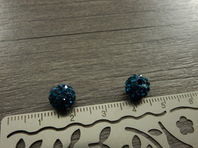 Shamballa helmi, 8mm, tummaturkoosi, 1kpl