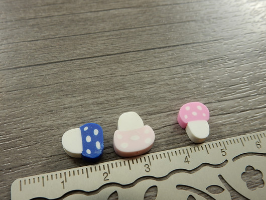 Fimohelmi sieni, n.10mm, mixsetti, 20kpl