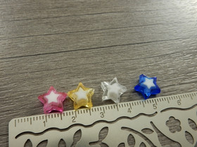 Akryylihelmi tähti, 9x10mm, mix setti, 20kpl